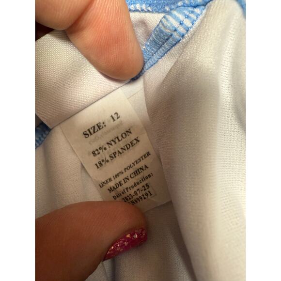 Kanu Surf Hurricane Beach Sport UPF 50+ 1-Piece Swimsuit, Gigi Blue, 12 Years - Picture 3 of 6